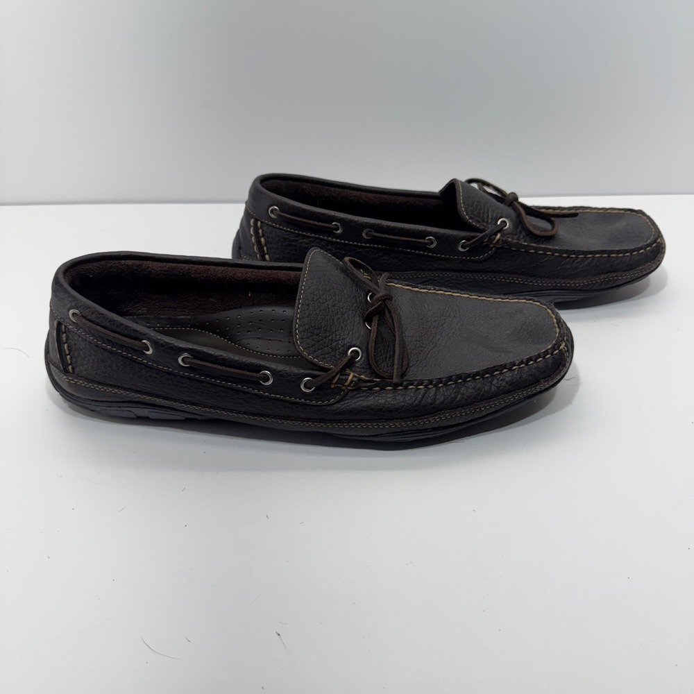 LL Bean Mens Handsewn Moccasins Size 14 D Brown Leather Loafers 271749 Slip On